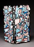 Jean Dubuffet, (French 1901-1985), mixed media on four polyvinyl panels