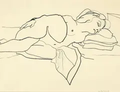 Theophilus Brown, (American b.1919), charcoal on paper