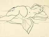 Theophilus Brown, (American b.1919), charcoal on paper