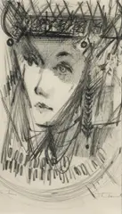 (American b.1920) by Wayne Thiebaud, graphite on paper, sold Nov 2006