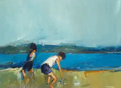 (American b.1923) by Gregory Kondos, oil on canvas, sold Nov 2006