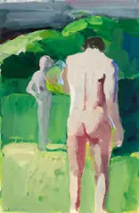 Paul Wonner, (American b.1920), gouache on paper