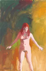 (American b.1920) by Paul Wonner, casein on paper, sold Nov 2006