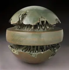 Arnaldo Pomodoro, (Italian b.1926), patinated bronze