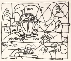 Mark Gonzales, (American b.1969), ink on paper