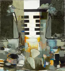 Stripping Away/Ada's Bargain by Frances McCormack, 1994, oil on canvas, offered Nov 2006