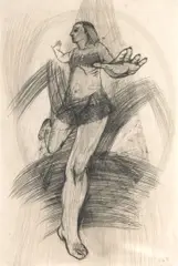 Charles Garabedian, (American b.1923), pencil on paper