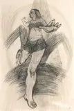 Charles Garabedian, (American b.1923), pencil on paper