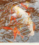 Shirley Pettibone, (American b.1936), first pencil and watercolor on paper; second monotype on paper