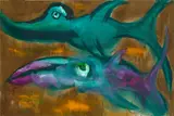 (German b.1949) by Rainer Fetting, oil on burlap, offered Nov 2006