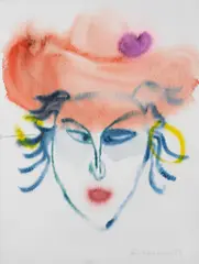 (German b.1949) by Rainer Fetting, mixed media on paper, offered Nov 2006