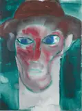 Rainer Fetting, (German b.1949), mixed media on paper