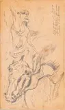 Arturo Michelena, (Venezuelan 1863-1898), pen and ink on board