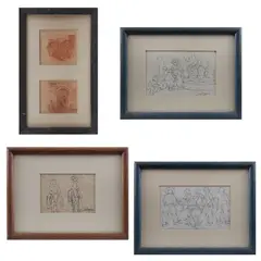 Luis Sahagún, Untitled, Sanguina y lápiz de grafito sobre papel