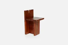 'SESC' Stool by Lina Bo Bardi, ca. 1980, Pine, sold Mar 2023