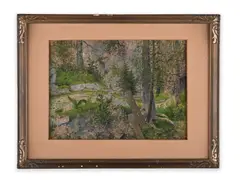 Julius Mařák, Forest Still Life, 1880s, Watercolour, cardboard