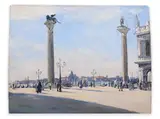 Gustav Böhm, Piazza San Marco, 1923, Oil on wood