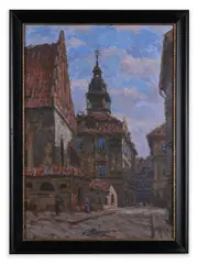 Stanislav Feikl, Jewish Town Hall, First third of 20th century, Oil on cardboard