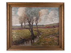 František Líbal, Landscape with a Brook, 1945, Oil on canvas