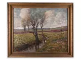 František Líbal, Landscape with a Brook, 1945, Oil on canvas