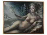Karel Laštovka, Portrait of Květa Fialová, 1975, Oil on canvas