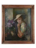 Josef Hapka, Portrait of a Lady, Around 1950, Oil on canvas