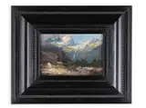 C. Schwalb, Mountain Landscape, First half of 20th century, Oil on wood