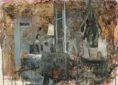 Daniel Pitín, Ohne Titel, 2010, Mischtechnik auf Leinwand
