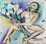Elvira Bach, "Sonnenfern", 1986, Öl auf Leinwand