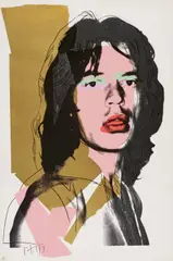 Mick Jagger by Andy Warhol, 1975, Farbserigrafie auf Arches, sold Dec 2025