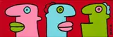 Thierry Noir, "Nous nous connaissons depuis la grande section de maternelle on a pas tellement changé!", 2017, Acryl auf Leinwand