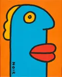 Thierry Noir, "Souvenirs de vacances à Leipzigerplatz", 2019, Acryl auf Leinwand