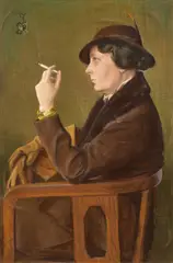 Porträt der Ehefrau des Künstlers, Angelika von Zitzewitz by Hugo Tietze, 1936, Pastell auf Papier, sold Nov 2025
