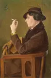 Hugo Tietze, Porträt der Ehefrau des Künstlers, Angelika von Zitzewitz, 1936, Pastell auf Papier