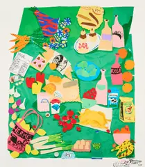 Ohne Titel by Johanna Dumet, 2023, Inkjet-Print auf leichtem farbigem Karton, sold Oct 2025