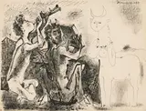 Pablo Picasso, Les Faunes et la centauresse, 1947, Lithografie auf Arches (Wasserzeichen)