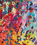 Christian Awe, "Music sounds better with u", 2010, Acryl und Sprühlack auf PVC