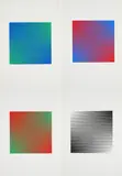 Getulio Alviani, Konvolut von 4 Druckgrafiken, Jeweils: Farbserigrafie auf Velin