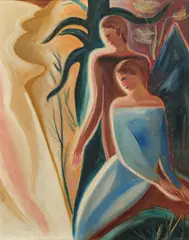 "Gestade" by Willi Baumeister, 1913, Öl auf Leinwand, sold Dec 2025