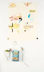Helen Marten, Gourmet Grandchildren, 2013, Farbserigrafie und C-Print auf Aluminium, Aluminiumwandleiste,