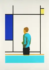 Tim Eitel, Mondrian, 2002, Farbserigrafie auf Bütten