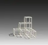 Sol LeWitt, Ohne Titel (Cube Structure), 1993, Holz, weiß gefasst