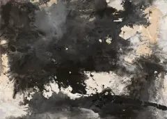 Fred Thieler, Ohne Titel (s./w. 83), 1983, Mischtechnik auf Leinwand