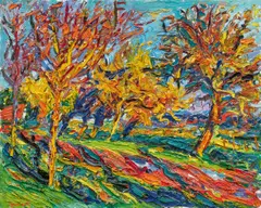 Weg nach Menz II by Christoph Bouet, 2010, Öl auf Leinwand, sold Dec 2025