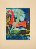 Marino Marini, Tafel VI (Aus: Marino from Shakespeare I), 1977, Farbradierung auf Arches (Wasserzeichen)