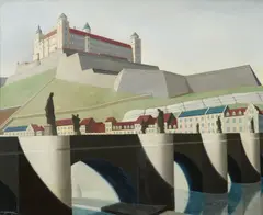 Festung Marienberg bei Würzburg by Carl Grossberg, 1934, Öl auf Leinwand, sold Dec 2025
