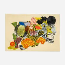 Judy Pfaff, Six of One - Tatoes, 1987, woodcut in colors