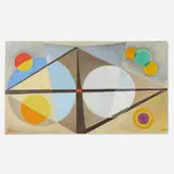 Werner Drewes, Satellites (Joyful Ascent), 1984, oil on canvas