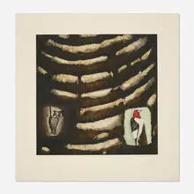 Christopher Brown, Sheet Music (from Pages from the Birder's Log), 1994, etching in colors