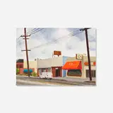 James Doolin, Street with Red Awning, 1998, oil on canvas